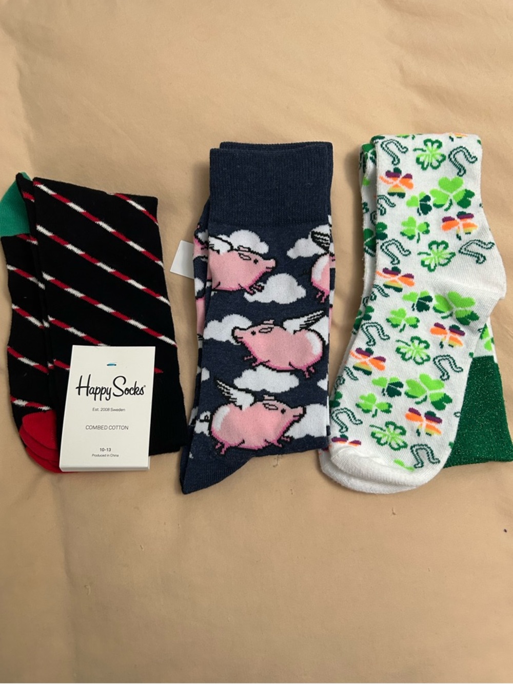 3 pr. socks. Unisex